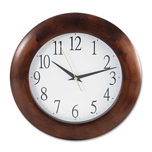 Universal Universal 10414 Round Wood Clock; 12.75 in.; Cherry 10414
